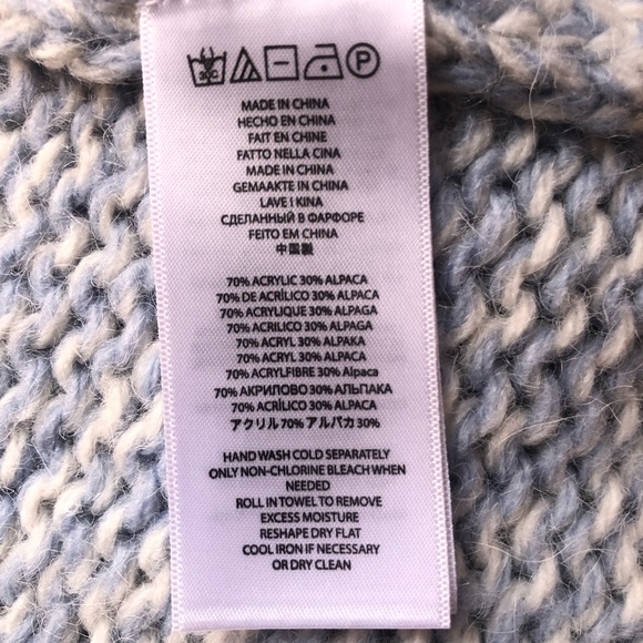 MICHAEL Kors PL Blue Knit Chunky Alpaca Sweater - Picture 6 of 7